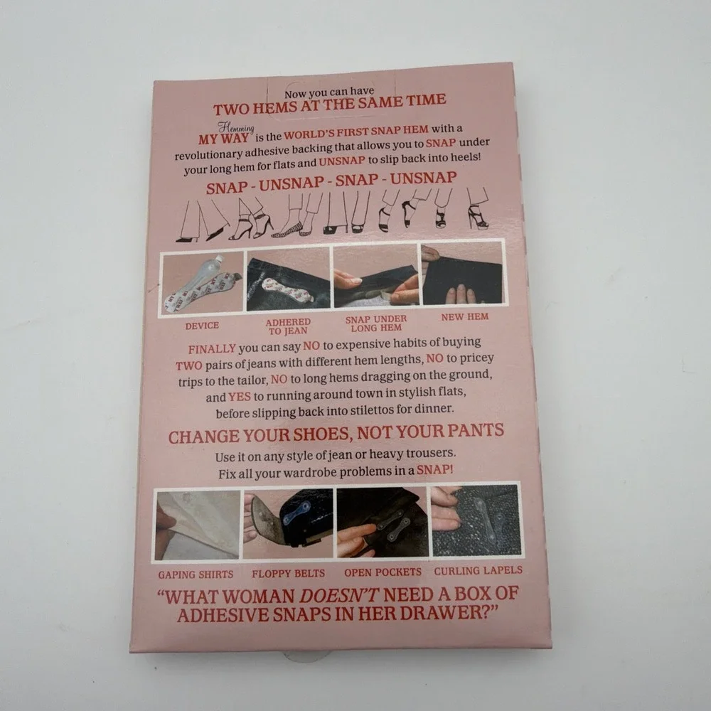 Hemming My Way No‎ Sew Tape Shape Snaps Hem Adhesive Tape Jeans Trousers Trim